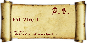 Pál Virgil névjegykártya